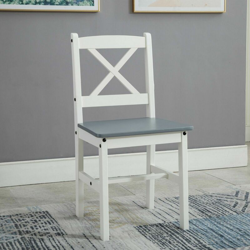 Classic Solid Wooden Dining Table and 4 Chairs Set