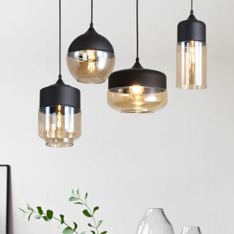 4PCS-Modern Pendant Light Vintage Industrial Chandelier