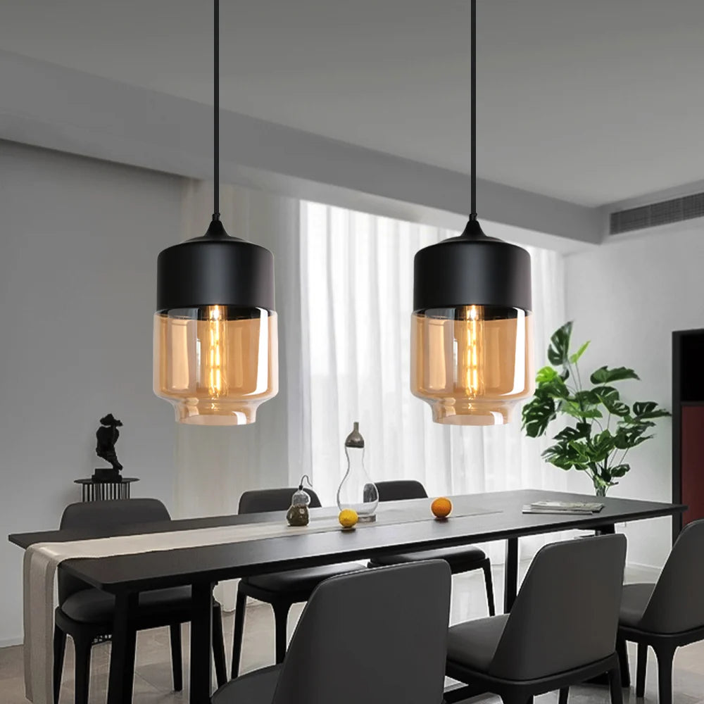 4PCS-Modern Pendant Light Vintage Industrial Chandelier