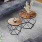 Coffee Tables, Set of 2 Side Tables, Robust Steel Frame